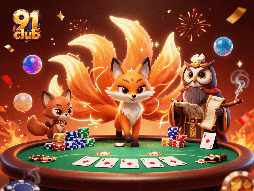 Engage in thrilling 91 club adventures with vibrant colors and casino excitement!