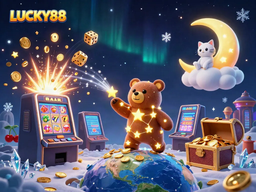 Experience thrilling wins at LUCKY88 with colorful jackpots, vibrant characters, and engaging casino elements.