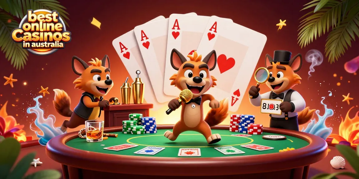 Experience the excitement of best online casinos in australia with a vibrant casino scene featuring hyenas.