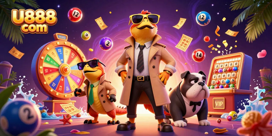 Win big celebrations at U888 com with vibrant lottery balls and exciting casino elements!