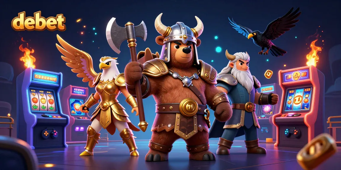 Engage with debet strategies at the vibrant casino scene featuring Viking and Valkyrie warriors.