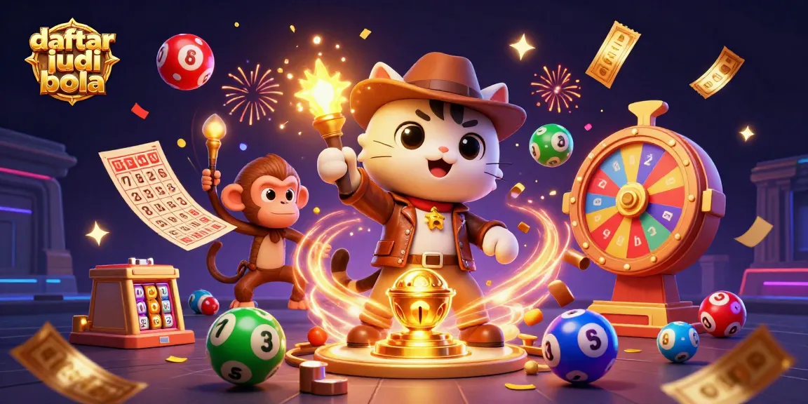 Bet winnings with daftar judi bola as a cat explores a treasure-filled casino with playful elements.