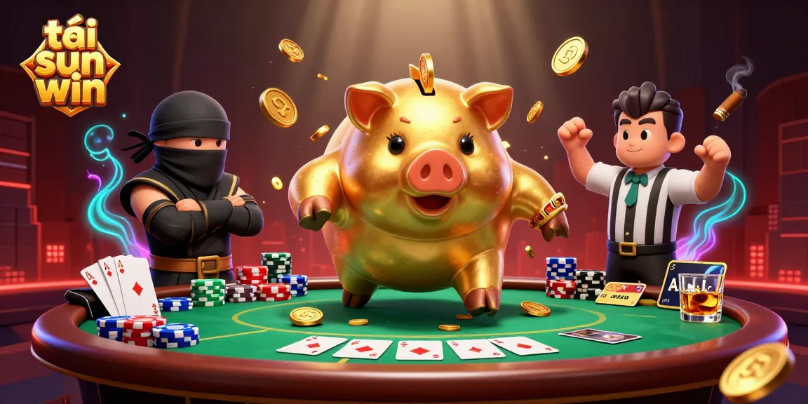 Experience the excitement with tải sun win in this vibrant casino scene featuring dynamic characters and gaming elements.