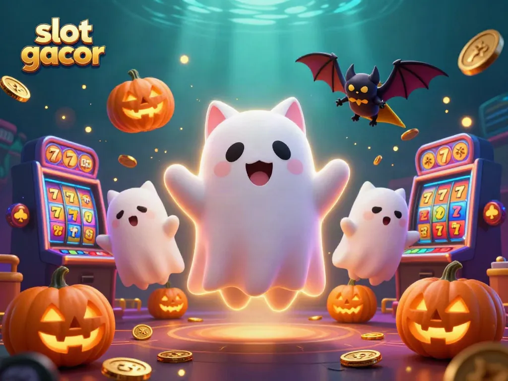 Engage with top slot gacor games featuring a ghost cat and fun casino elements.