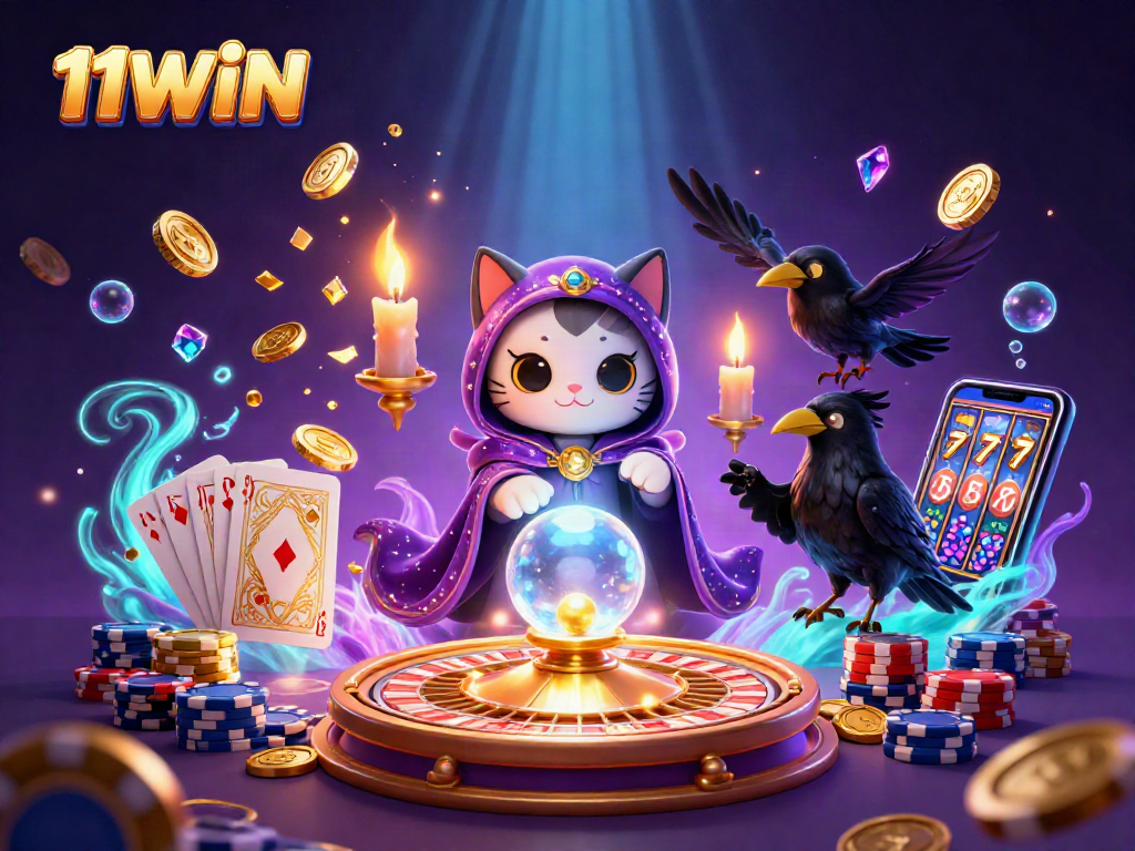 Experience thrilling 11WIN casino action with vibrant characters and dynamic game elements in 3D.