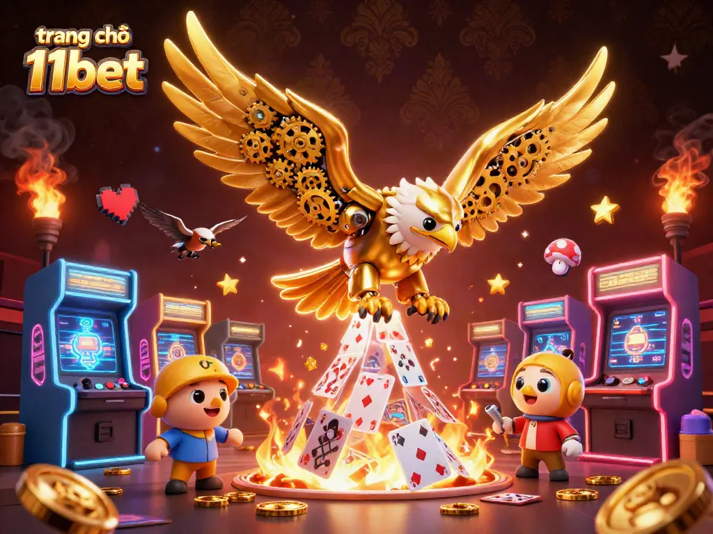 Experience the excitement of trang chủ 11bet with colorful 3D illustrations of games and vibrant casino elements.